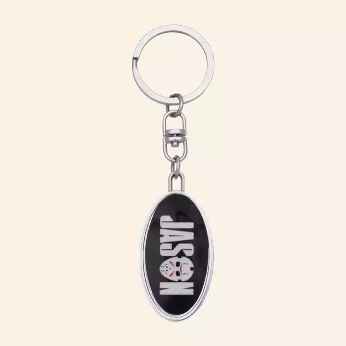 Keychain with Jason text design