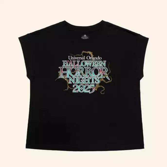 Black tee featuring the Halloween Horror Nights logo