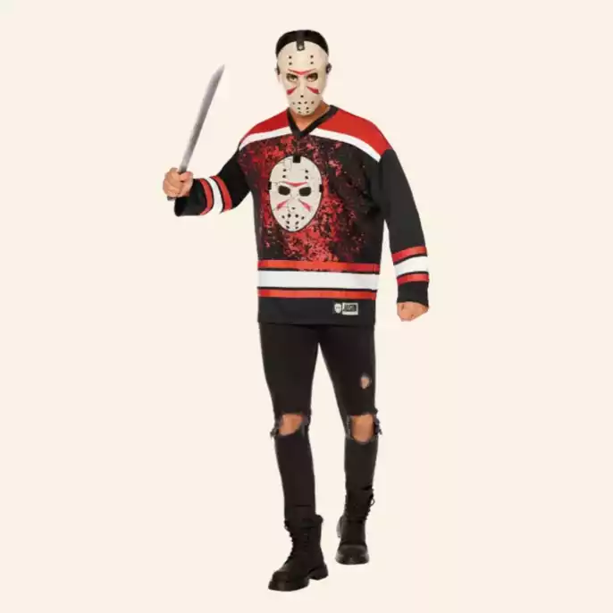 Jason costume on an adult