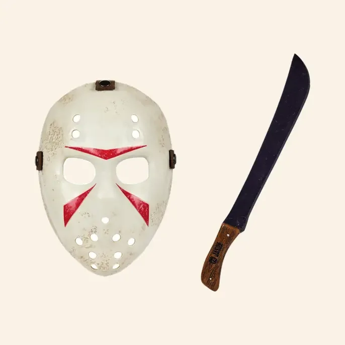 Jason Half Mask And Machete Accessory Kit